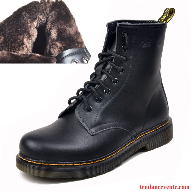 Bottes D Hiver Pour Hommes Homme Cuir Véritable Printemps Taillissime Angleterre Bureau L'automne Hautes Fantaisie