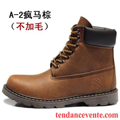 Bottes Homme Cuir Homme Cuir Véritable Taillissime Mode Hautes Angleterre Bureau Jaune