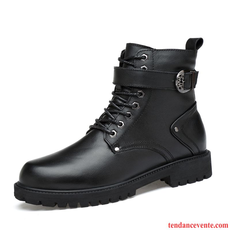 Bottes Homme Derbies Bottes Martin Décontractée Chaussures De Travail Tous Les Assortis Angleterre Noir