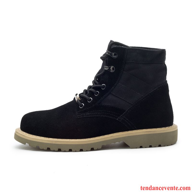 Bottes Marque Homme Tendance Tous Les Assortis Fantaisie Bureau Homme Noir Hautes L'automne Soldes