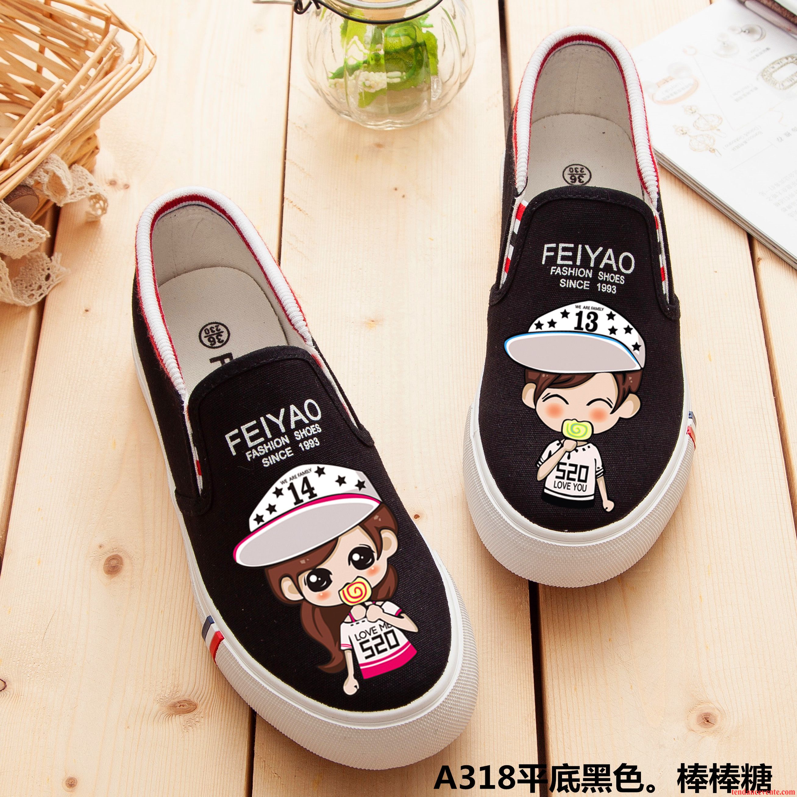 Bottine Skate Marron Femme Graffiti Tous Les Assortis Paresseux Chaussures En Tissu Slip-on Toile Dessin Animé Femme Plates Rue Printemps Été Étudiant Blanc