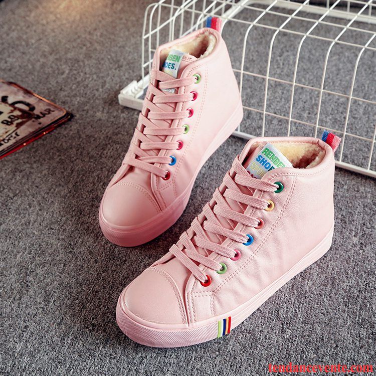 Bottine Skate Noir Femme Femme Toile Blanc Chaussures En Tissu Plates Hautes Étudiant Décontractée Argent