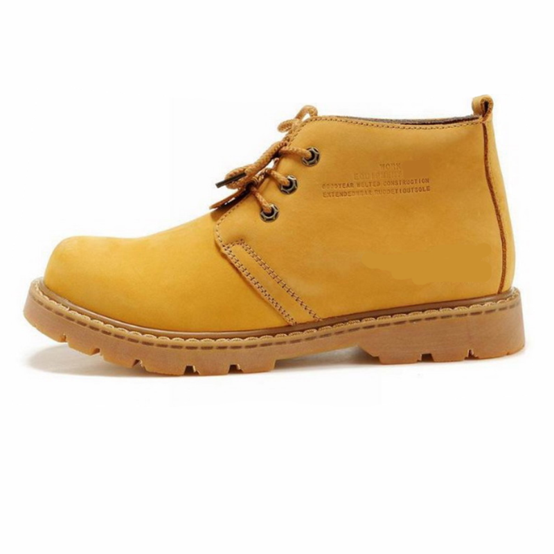 Bottines Homme Cuir Noir Jaune Gros Hiver Bureau Homme Hautes Cuir Véritable Marine