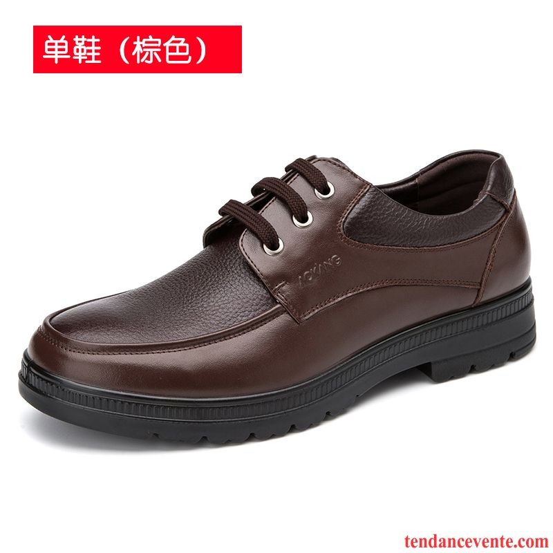 Bottines Homme Cuir Rouge Cuir Véritable En Cuir Semelle Doux Décontractée Homme Authentique Entreprise L'automne Tomate Pas Cher