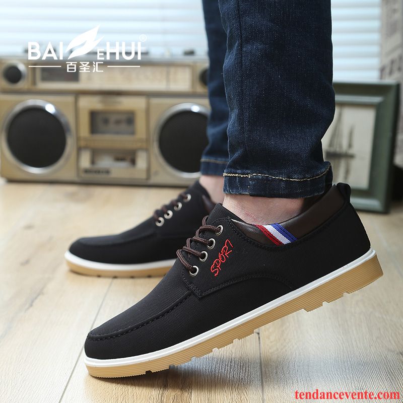 Bottines Homme Skate L'automne Tendance Tous Les Assortis Chaussures En Tissu Homme Toile Étudiant Décontractée Printemps