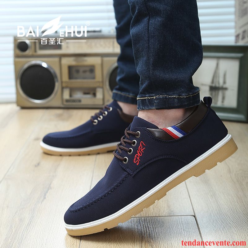 Bottines Homme Skate L'automne Tendance Tous Les Assortis Chaussures En Tissu Homme Toile Étudiant Décontractée Printemps