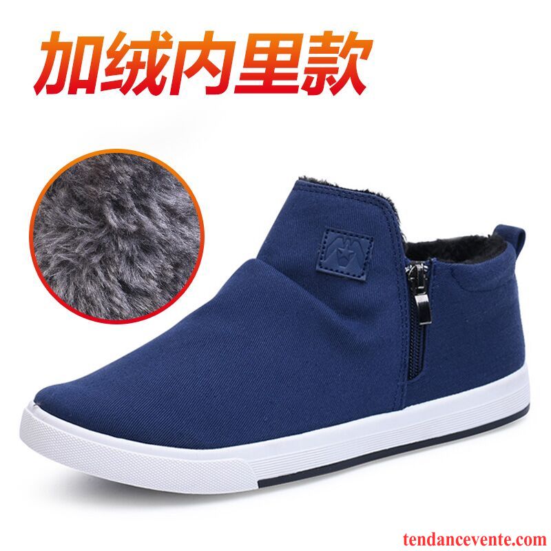 Bottines Noires Homme Pas Cher Homme Décontractée Chaussures En Tissu Chaussures En Coton Hautes Hiver Printemps Tendance Toile Paresseux Pérou Pas Cher