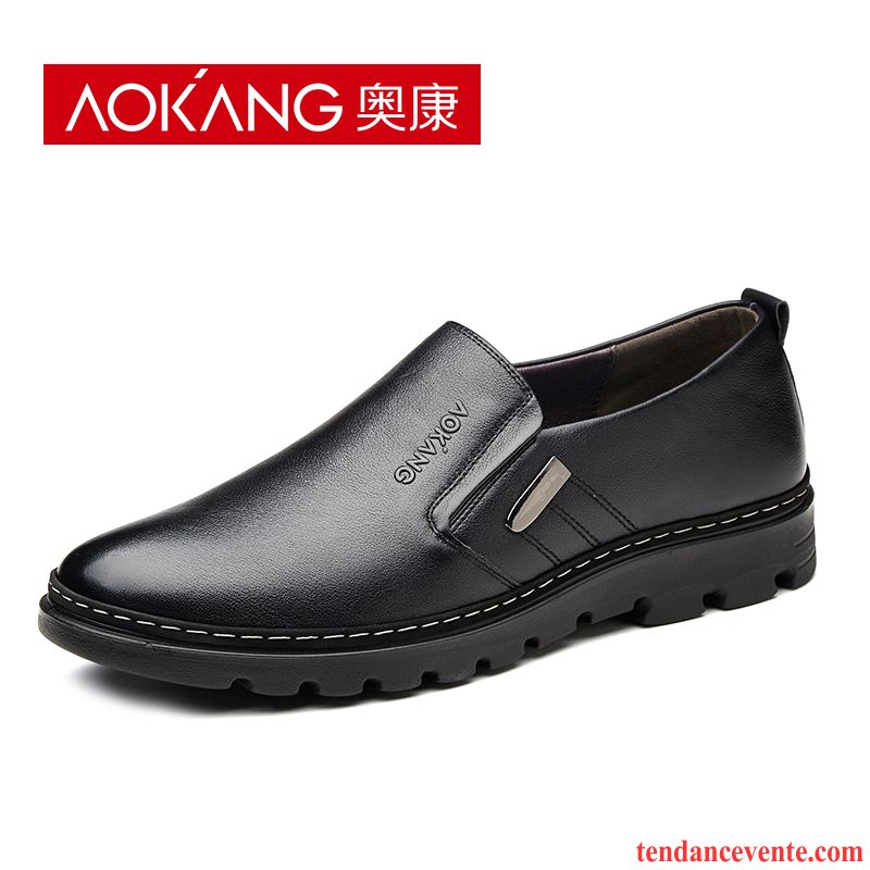 Bottines Noires Plates Pas Cher Printemps Angleterre En Cuir Homme Chaussures De Conduite Respirant Entreprise Cuir Véritable Décontractée Semelle Doux Violet