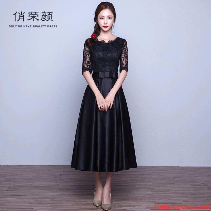 Boutique De Robe Femme Femme Élégant Racé Longue Mince Noir Robe