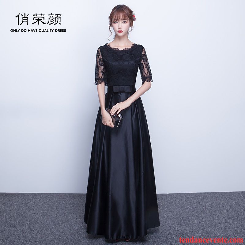 Boutique De Robe Femme Femme Élégant Racé Longue Mince Noir Robe