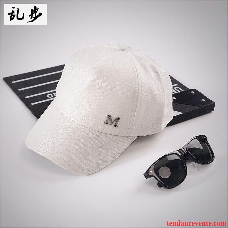 Casquette / Chapeau Femme Lettre Été Homme Casquette De Baseball Ombre Tendance Noir