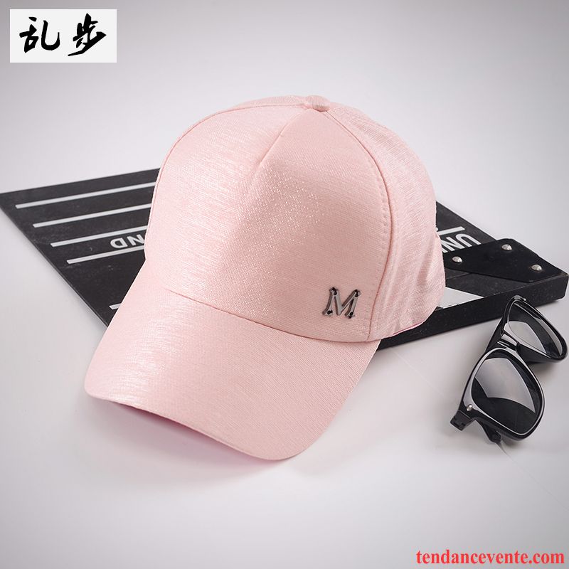 Casquette / Chapeau Femme Lettre Été Homme Casquette De Baseball Ombre Tendance Noir