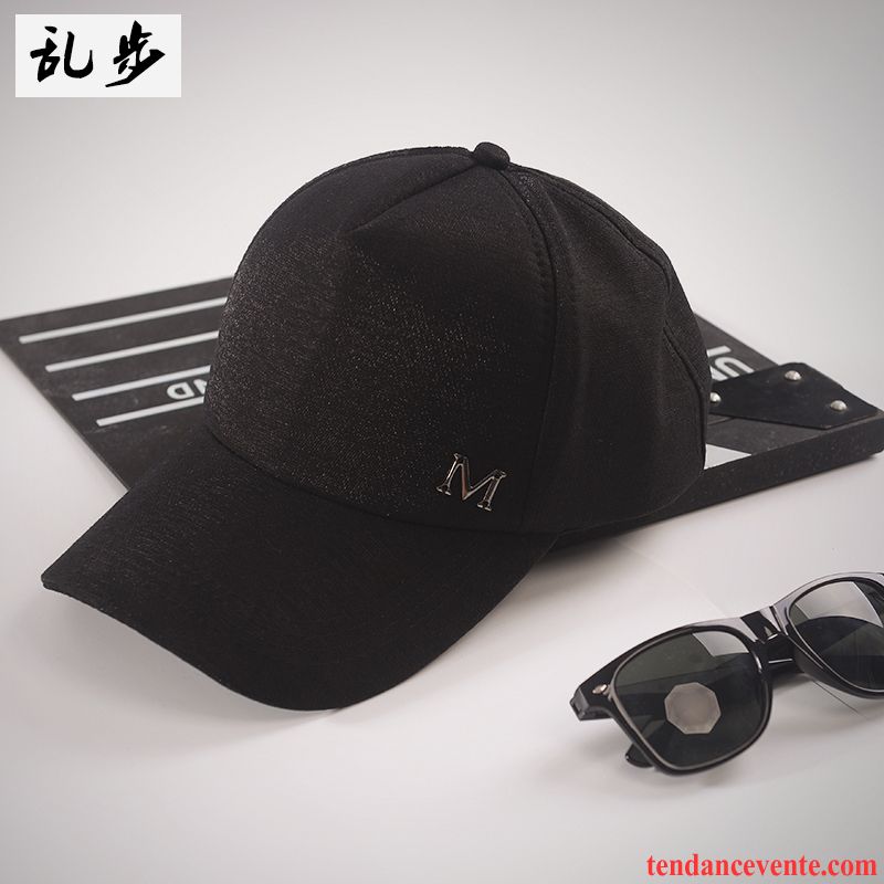 Casquette / Chapeau Femme Lettre Été Homme Casquette De Baseball Ombre Tendance Noir