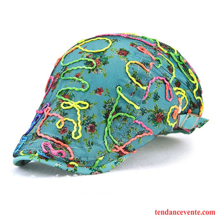 Casquette / Chapeau Femme Mode Floral Dentelle Peintre Charmant Ombre Bleu