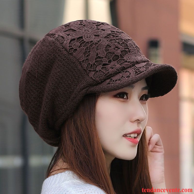 Casquette / Chapeau Femme Oreille Protectrice Tricot L'automne Maman Hiver Anis Étoilé Noir