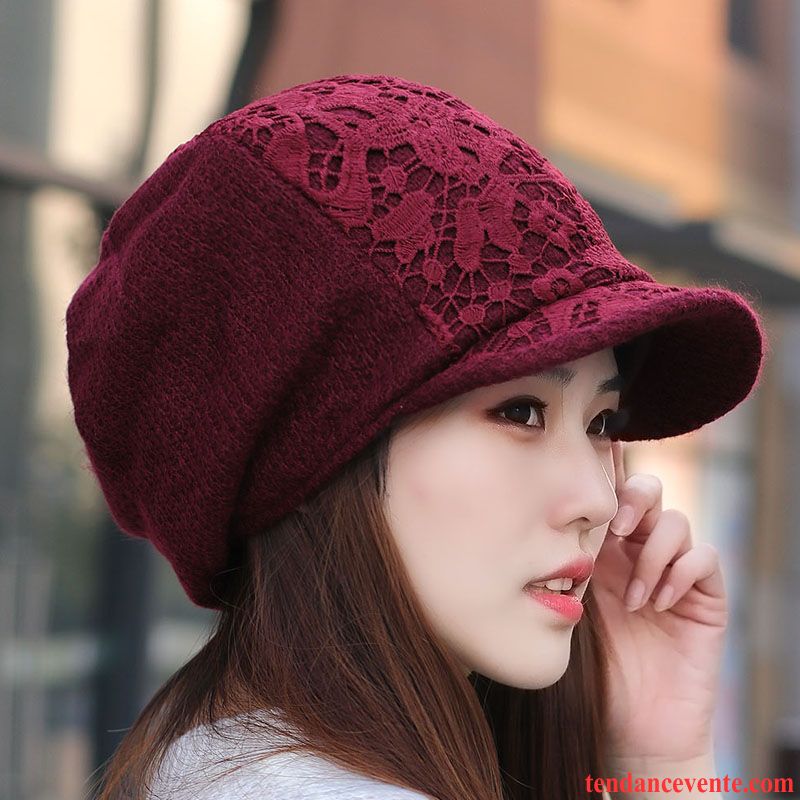 Casquette / Chapeau Femme Oreille Protectrice Tricot L'automne Maman Hiver Anis Étoilé Noir