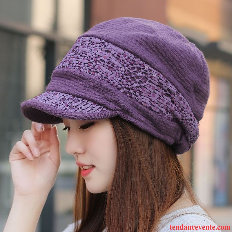 Casquette / Chapeau Femme Oreille Protectrice Tricot L'automne Maman Hiver Anis Étoilé Noir