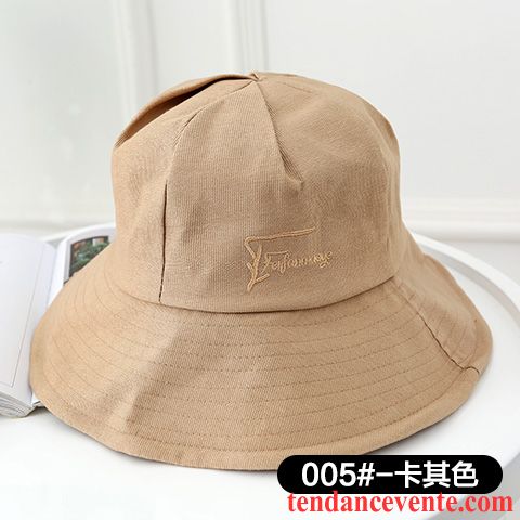 Casquette / Chapeau Femme Printemps Loisir Ombre Crème Solaire All-match Doux Brun