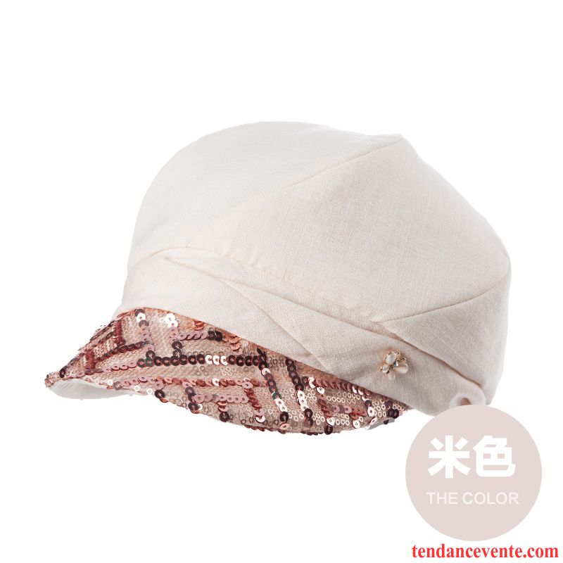 Casquette / Chapeau Femme Été Mode Crème Solaire Peintre Ombre Paillettes