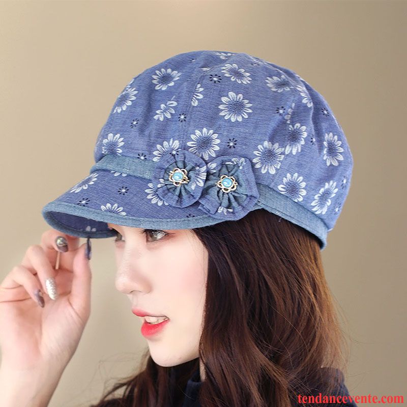 Casquette / Chapeau Femme Été Printemps Peintre Mince Qualité Anis Étoilé Brun