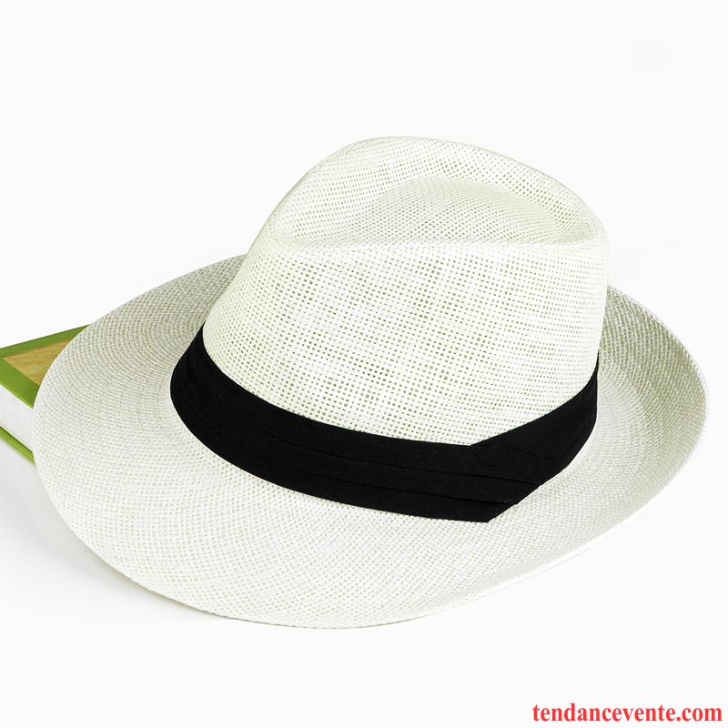 Casquette / Chapeau Homme Chapeau De Paille Chapeau De Soleil De Plein Air Été Crème Solaire Tendance