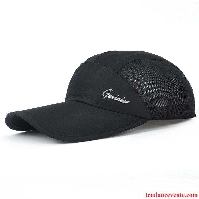 Casquette / Chapeau Homme Chapeau De Soleil Ombre Crème Solaire Respirant Femme Chapeau De Pêcheur Noir