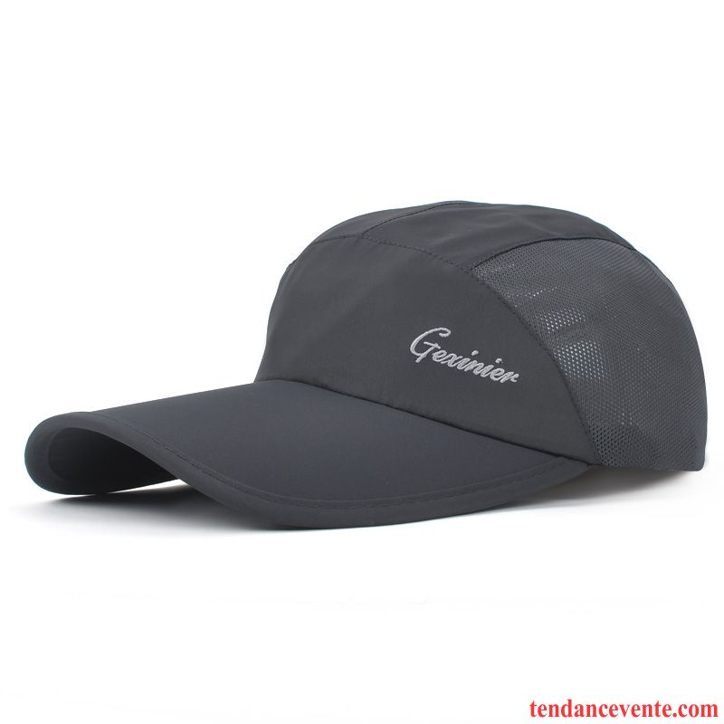 Casquette / Chapeau Homme Chapeau De Soleil Ombre Crème Solaire Respirant Femme Chapeau De Pêcheur Noir