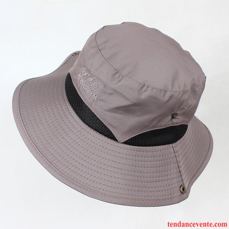 Casquette / Chapeau Homme Crème Solaire De Plein Air Plage Été Pêche Ombre Bleu