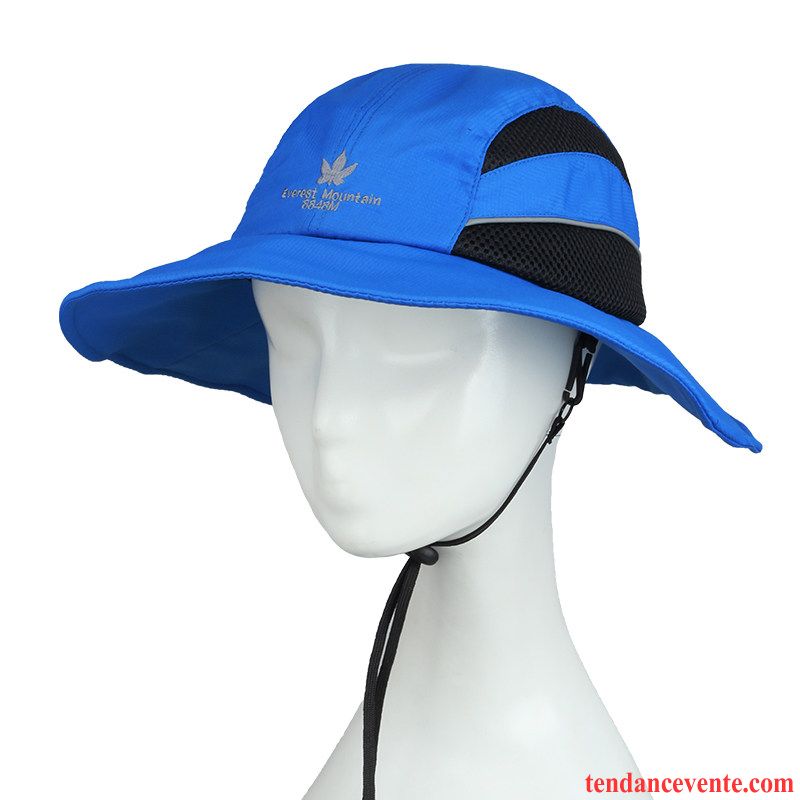 Casquette / Chapeau Homme Crème Solaire Été De Plein Air Chapeau De Soleil Chapeau De Pêche Jeunesse Bleu