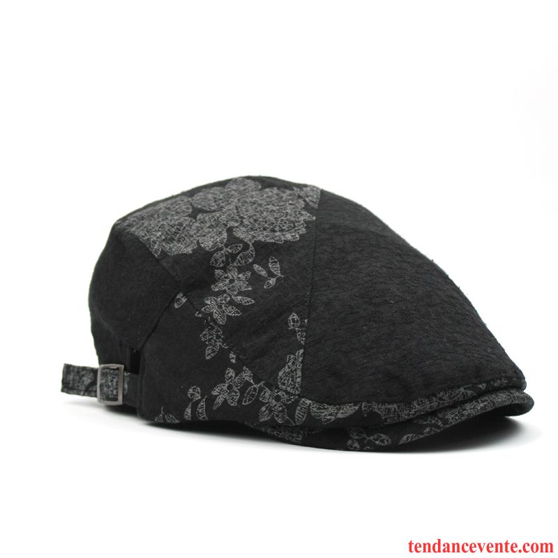 Casquette / Chapeau Homme Milieu Femme Printemps Lin L'automne Rétro Rouge