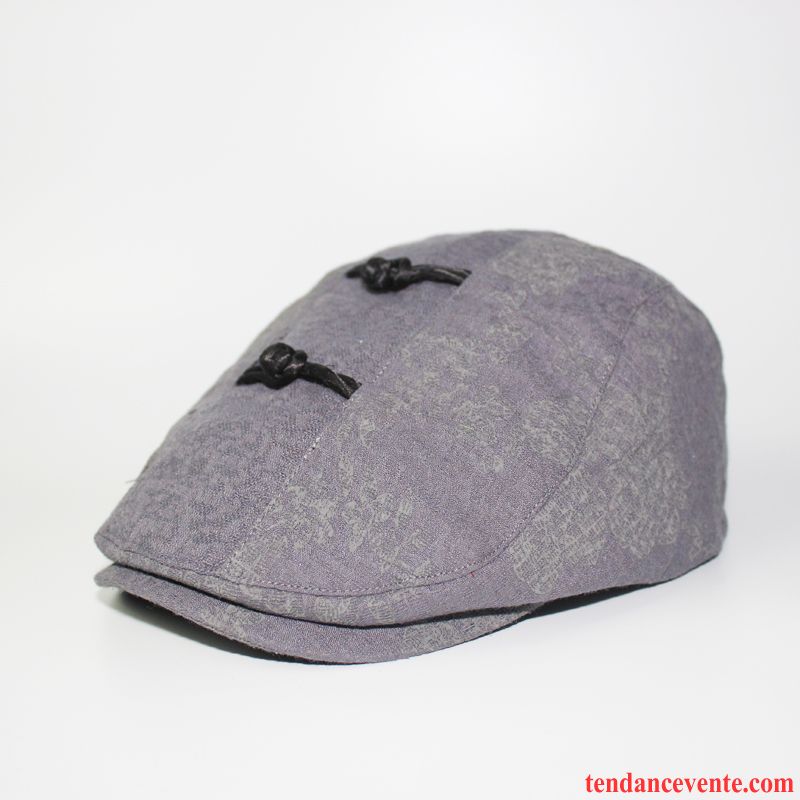 Casquette / Chapeau Homme Milieu Femme Printemps Lin L'automne Rétro Rouge