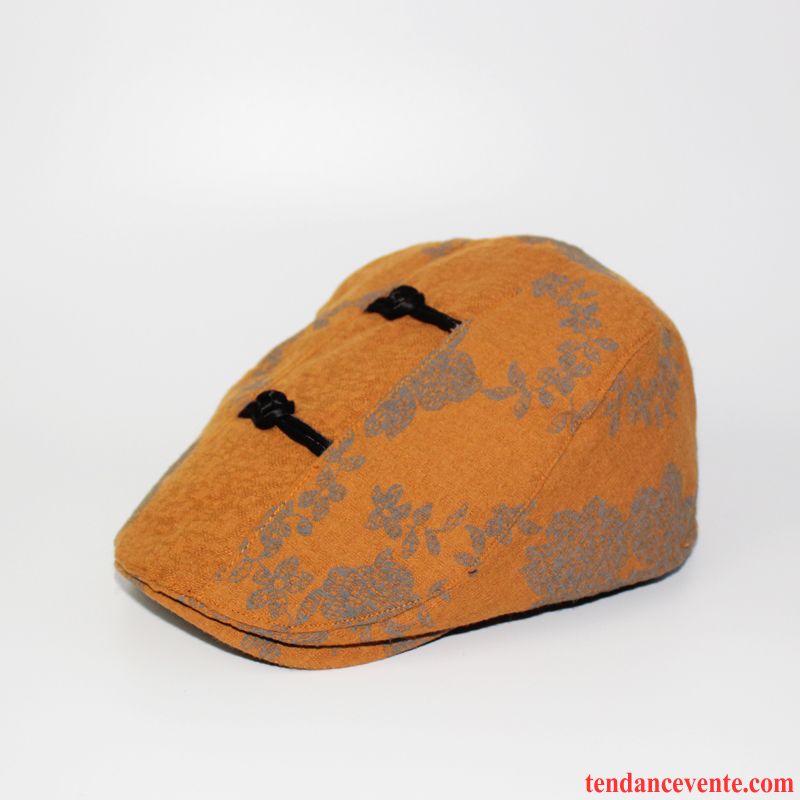 Casquette / Chapeau Homme Milieu Femme Printemps Lin L'automne Rétro Rouge