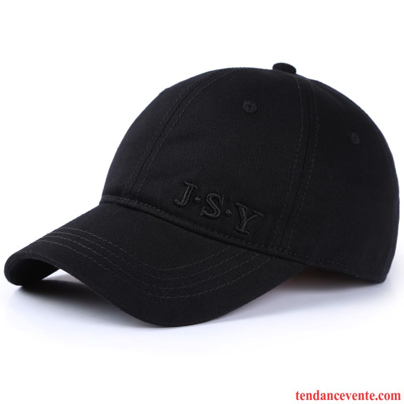 Casquette / Chapeau Homme Simple Ombre Coton Europe Loisir Casquette De Baseball Noir