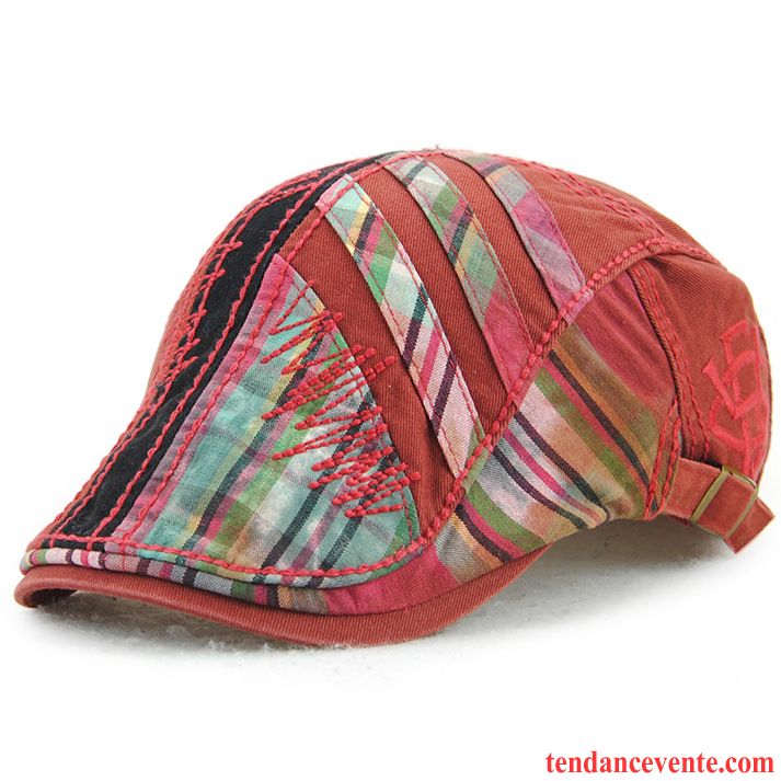 Casquette / Chapeau Homme Tendance Peintre L'automne Du Froid Hiver Printemps Rouge