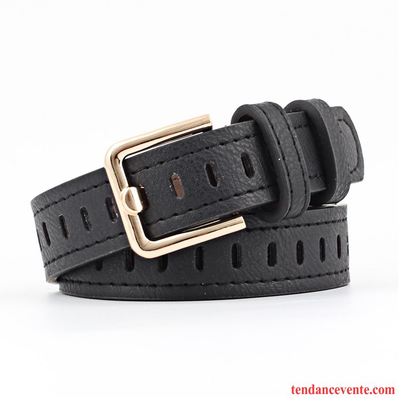 Ceinture Femme Jeans Creux Simple Bleu Blanc Noir Rouge Rose Vert Jaune