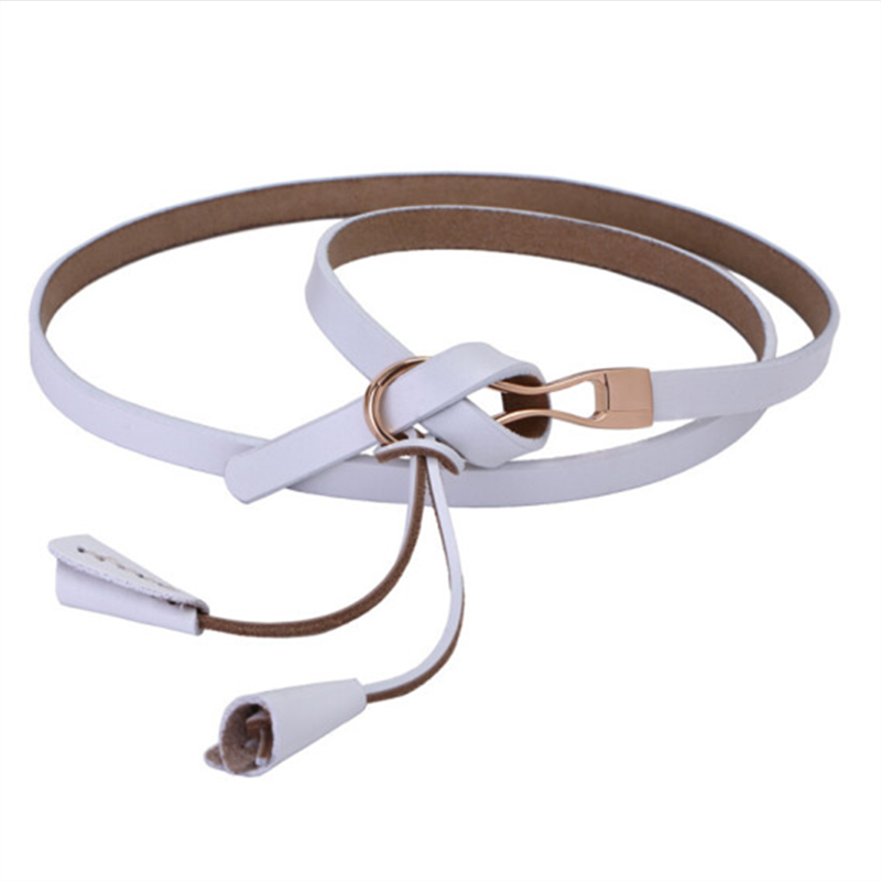 Ceinture Femme Manteau All-match Le Nouveau Décoration Petit Cuir Véritable Rouge