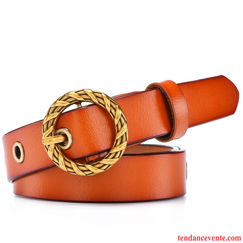 Ceinture Femme Rétro All-match Étudiant Mode Personnalité Décoration Rouge