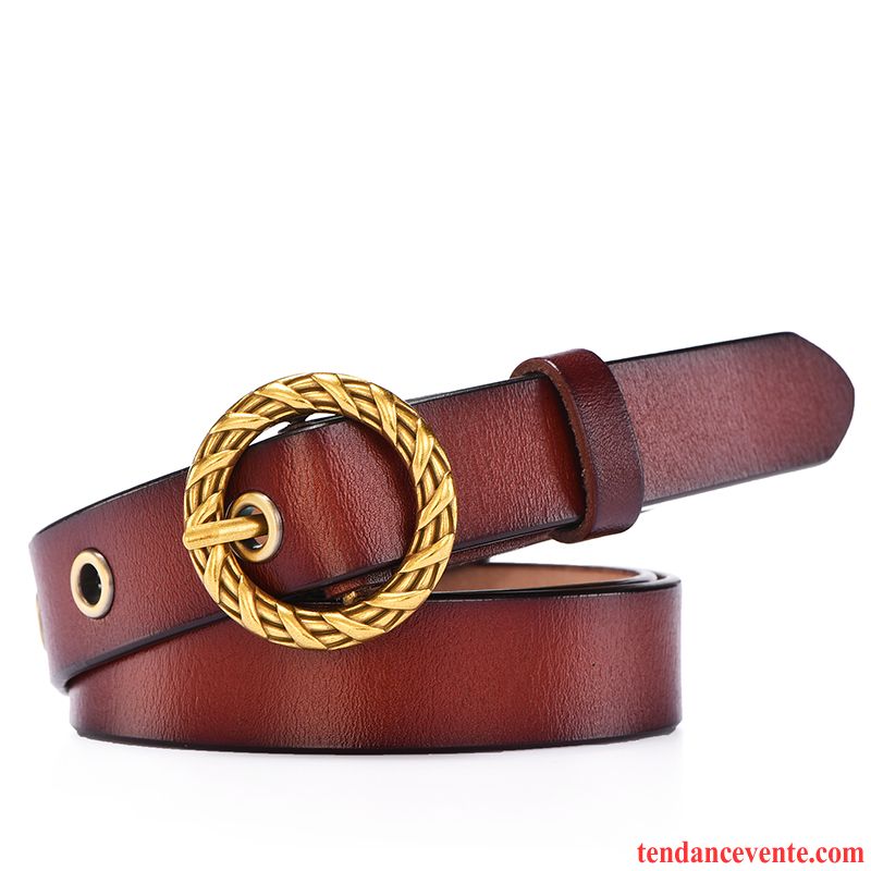 Ceinture Femme Rétro All-match Étudiant Mode Personnalité Décoration Rouge