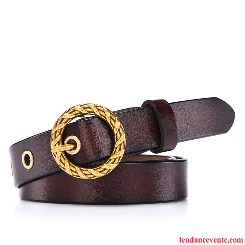 Ceinture Femme Rétro All-match Étudiant Mode Personnalité Décoration Rouge