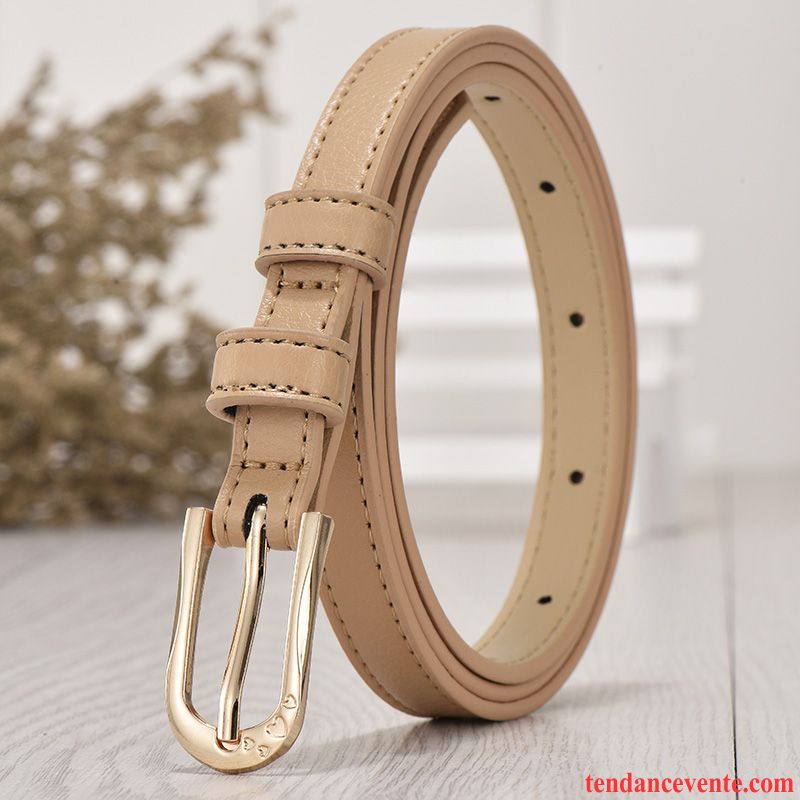 Ceinture Femme Simple Bien Été Décoration Boucle Petit Couleurs De Bonbons Rose