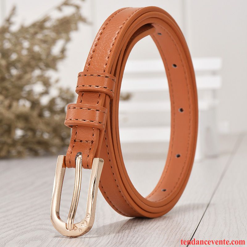 Ceinture Femme Simple Bien Été Décoration Boucle Petit Couleurs De Bonbons Rose