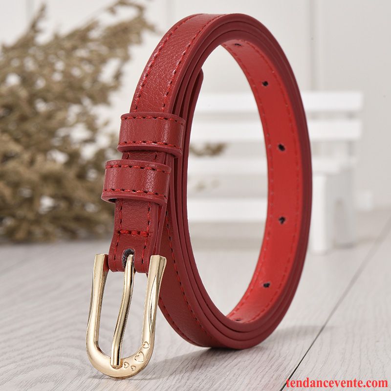 Ceinture Femme Simple Bien Été Décoration Boucle Petit Couleurs De Bonbons Rose