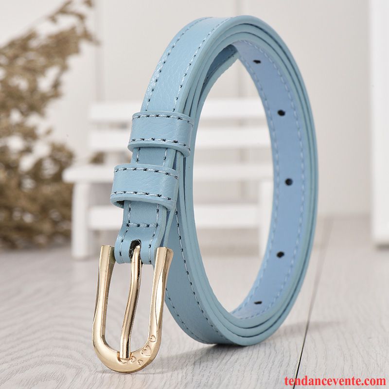 Ceinture Femme Simple Bien Été Décoration Boucle Petit Couleurs De Bonbons Rose