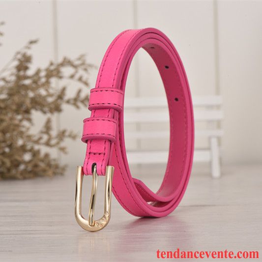 Ceinture Femme Simple Bien Été Décoration Boucle Petit Couleurs De Bonbons Rose