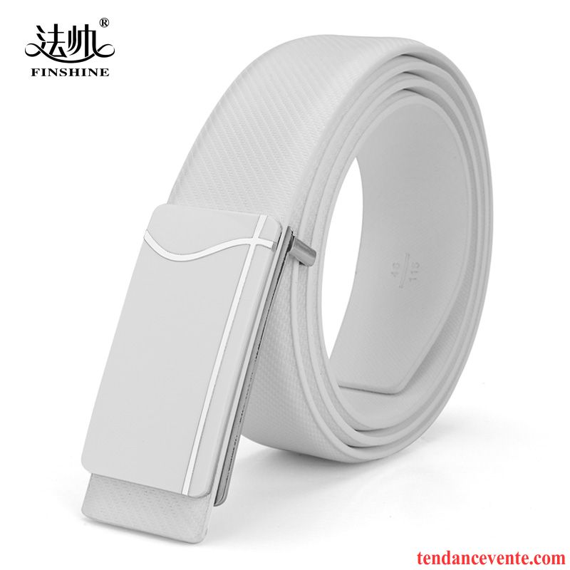 Ceinture Homme Les Adolescents Tendance Étudiant Mode Simple Blanc