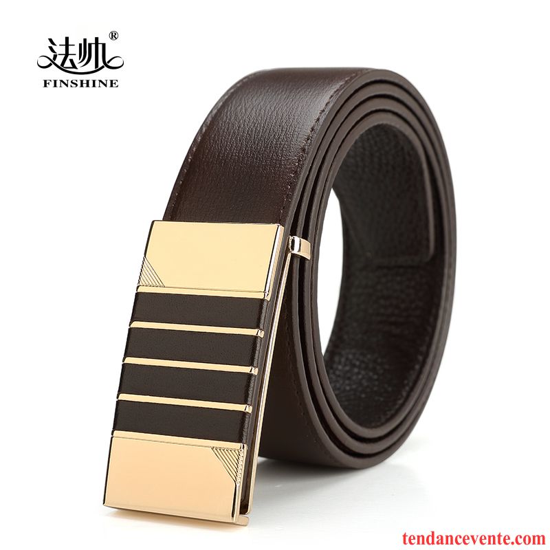 Ceinture Homme Mode Cuir Véritable Cuir De Vache All-match Tendance Jeunesse