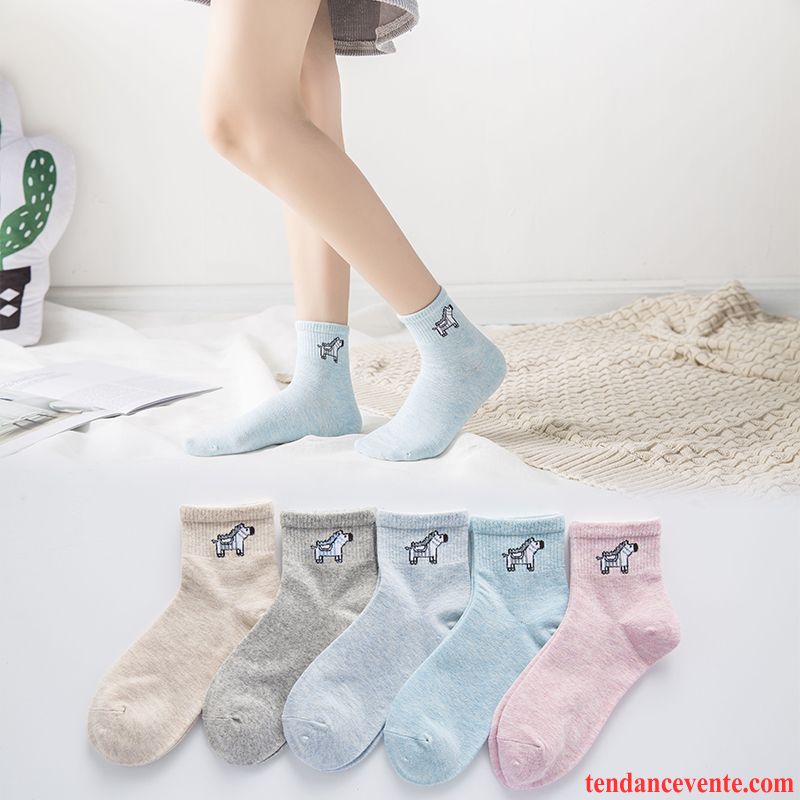 Chaussette Femme Chaussettes En Coton Vent De L'université Chaussette Longue Milieu Sport Mince