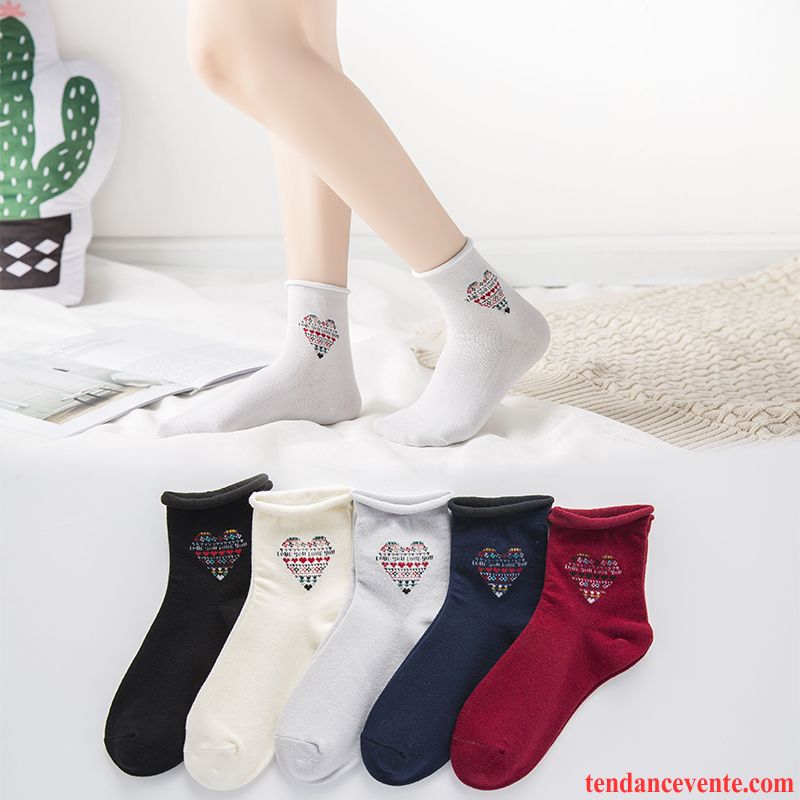 Chaussette Femme Chaussettes En Coton Vent De L'université Chaussette Longue Milieu Sport Mince