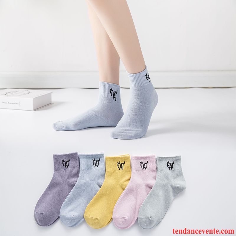 Chaussette Femme Chaussettes En Coton Vent De L'université Chaussette Longue Milieu Sport Mince