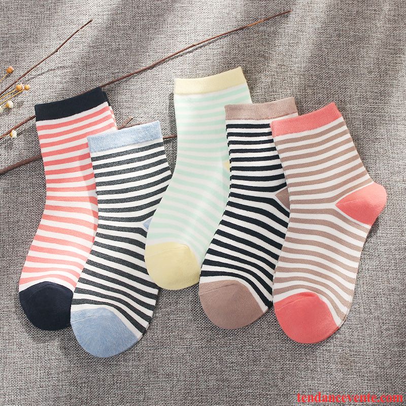 Chaussette Femme Tendance L'automne Chaussettes En Coton Rétro Folk-custom Quatre Saisons Bleu